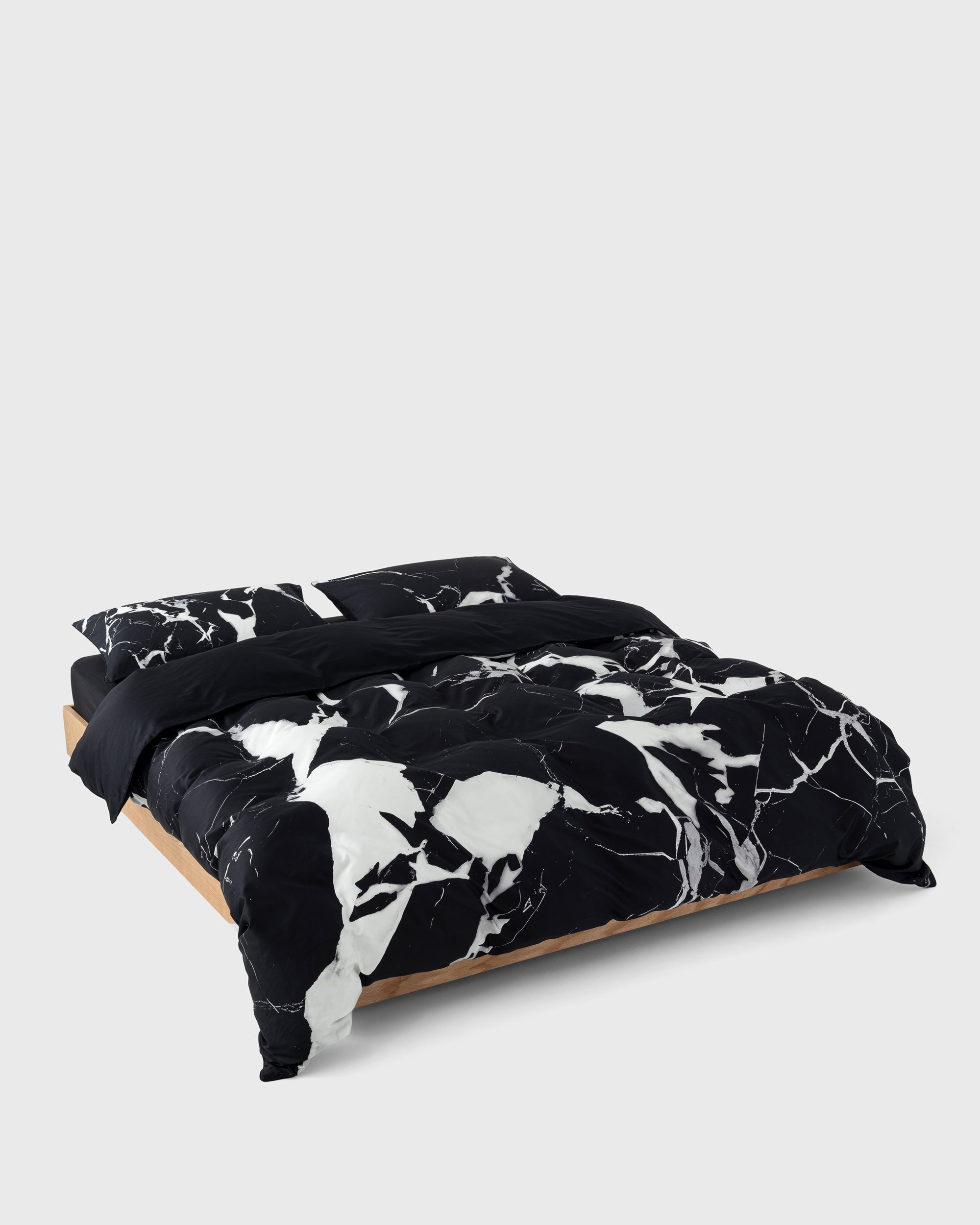 Stonewash, B&W Marble Duvet Cover