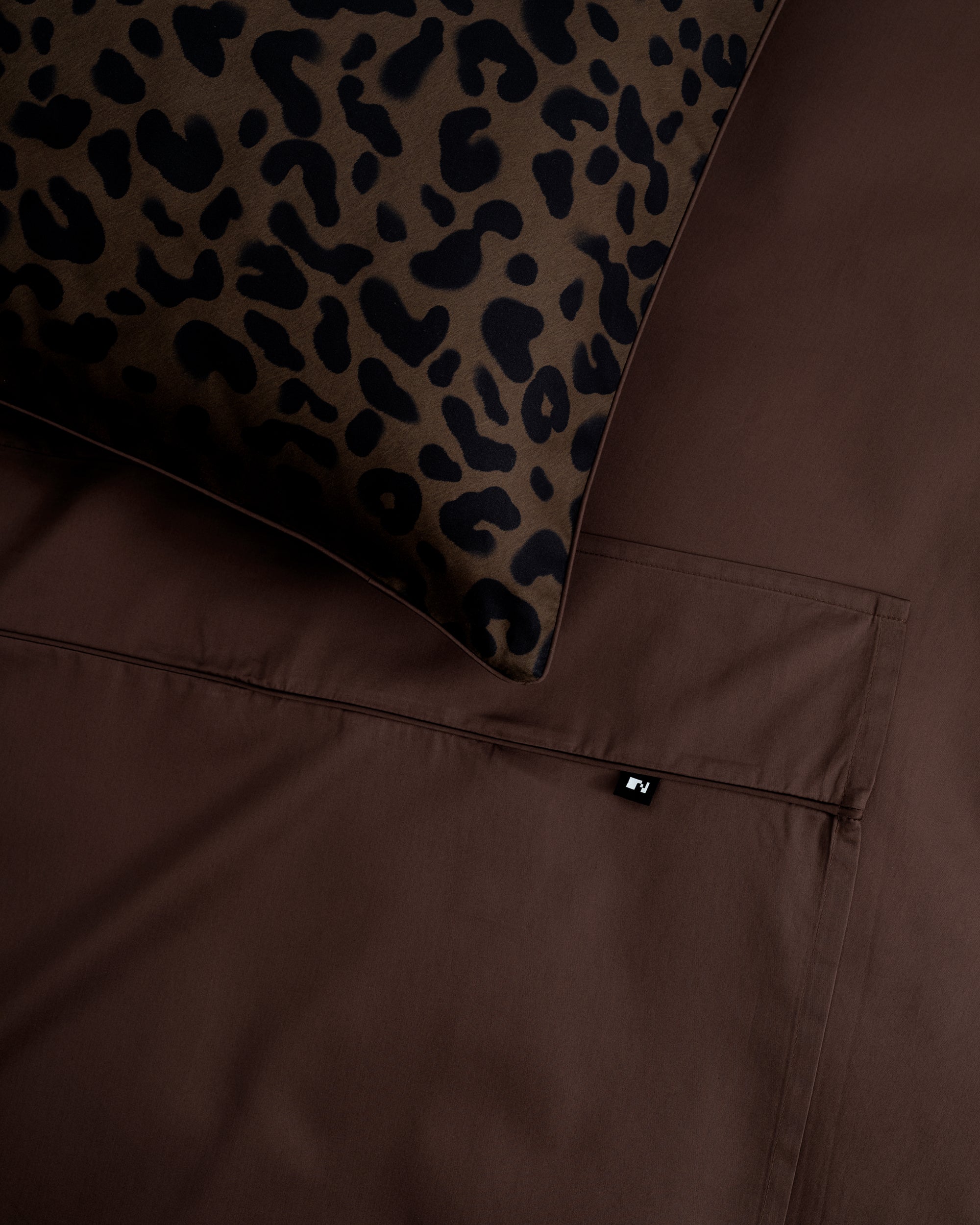 Ember - Black & Dark Brown Flat Sheet